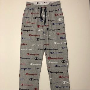 Champion Pajama Pants Mens size Small Grey Red White Blue